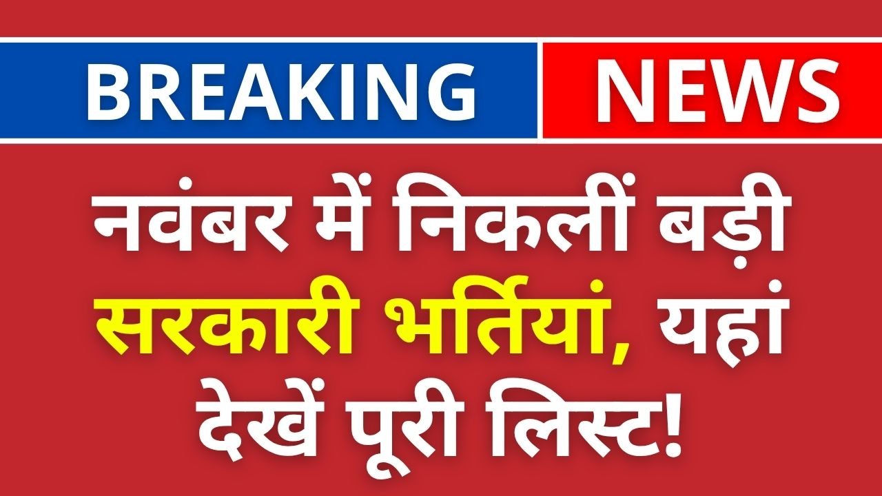 November 2025 Government Jobs